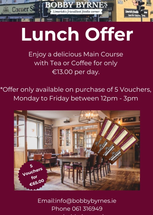 Mid Week Lunch Offer